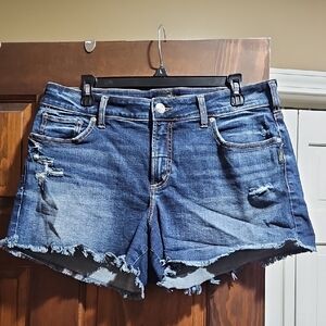 Womens Silver Jean Co. Denim Frayed Hem Women's Shorts Size 33 (16)